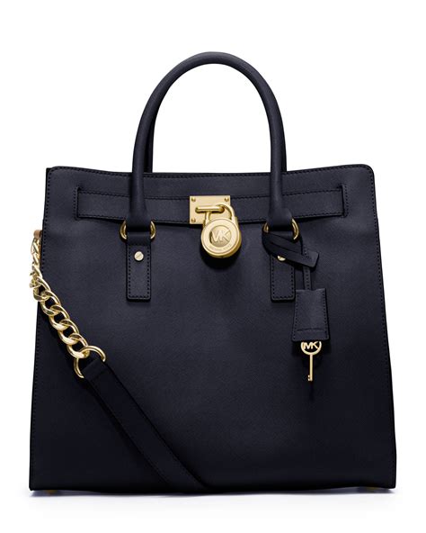 black hamilton tote michael kors|Michael Kors saffiano large tote.